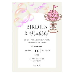 Golf Party Invitation Template