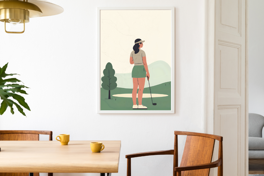Women Golf Wall Art