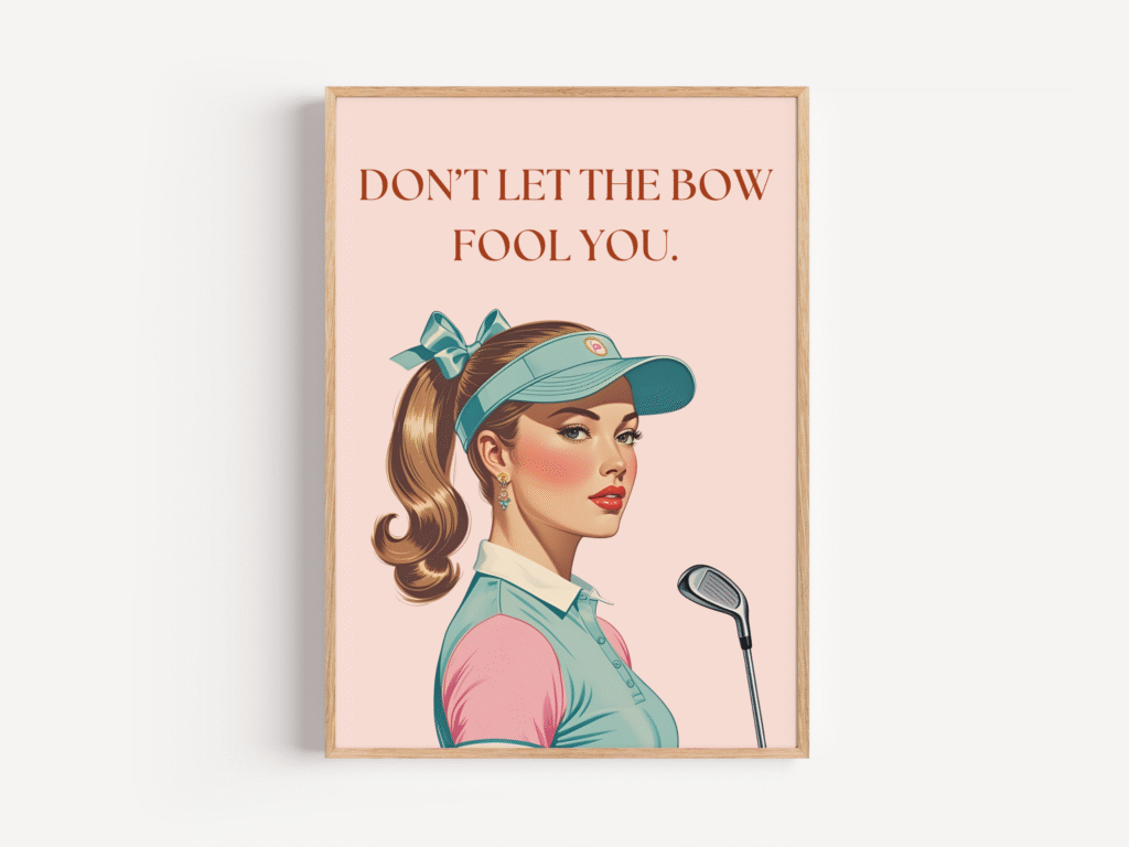 Cute Golf Wall Art for Women