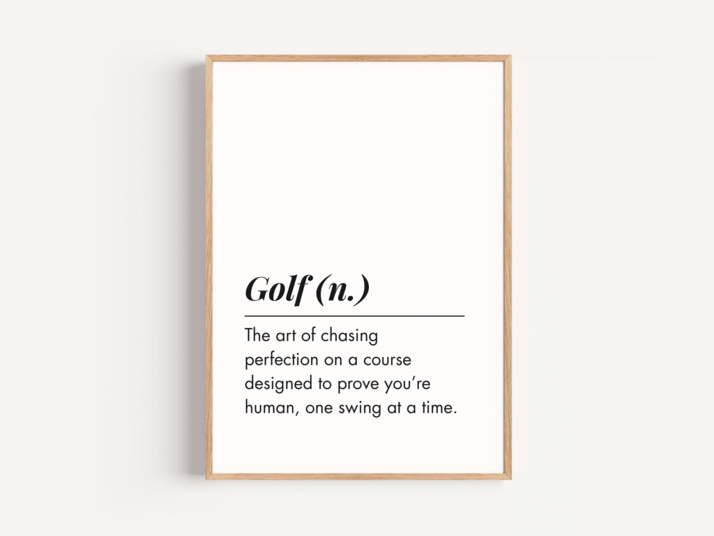 Minimalist and aesthetic Golf Wall Art Gift Idea for Women