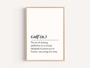 Minimalist and aesthetic Golf Wall Art Gift Idea for Women