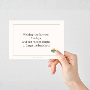 cheerful golf greeting card for any occasion