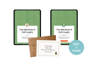 Golf humor ebook with golf-themed greeting card