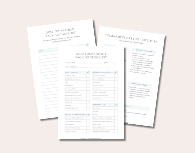 Golf Tournament Checklist for Women Golfer