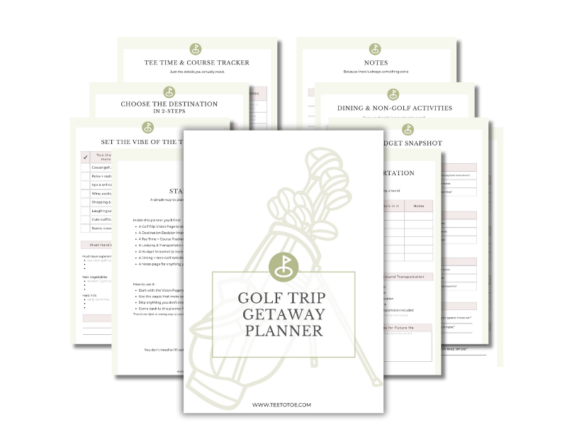 Golf Trip Getaway Planner for women