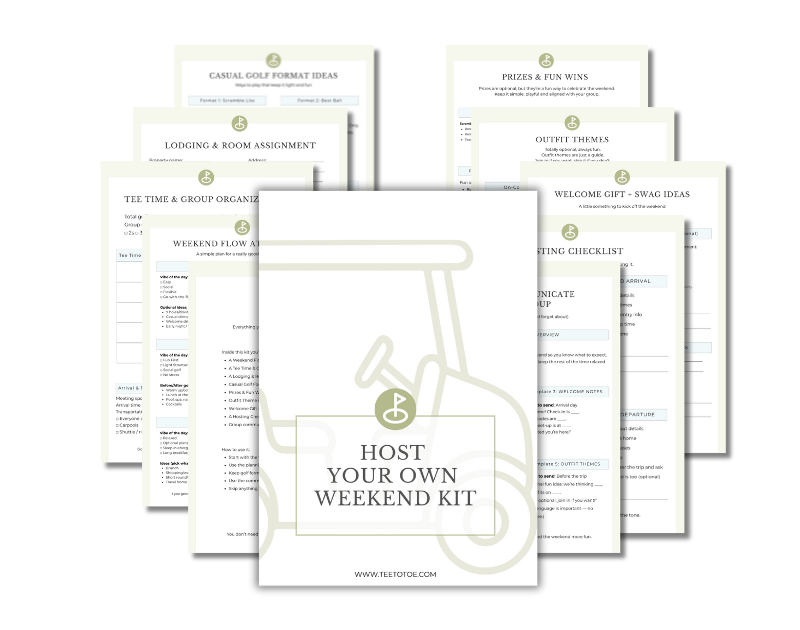 Host Your Own Golf Weekend Kit