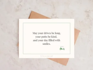 golf greeting card for fathers day