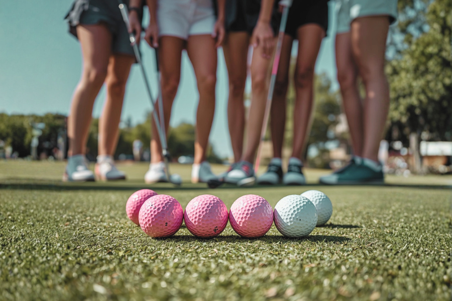 Women's golfers during a golf tournament