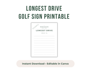 longest drive golf contest sign