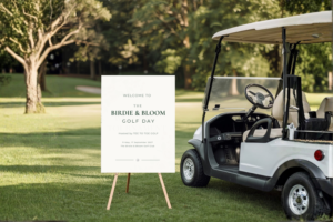 golf tournament signage ideas, golf charity welcome signs