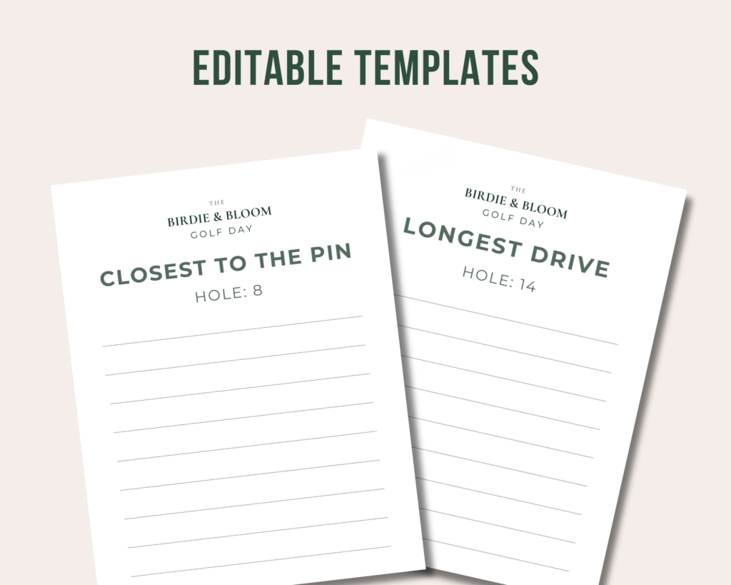 golf fundraiser ideas, golf contest marker signs