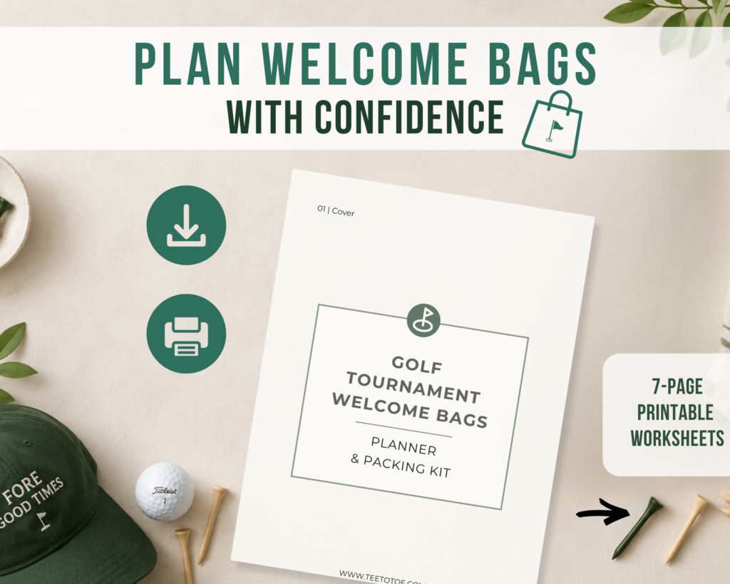Golf Tournament Welcome Bag Planner & Checklist