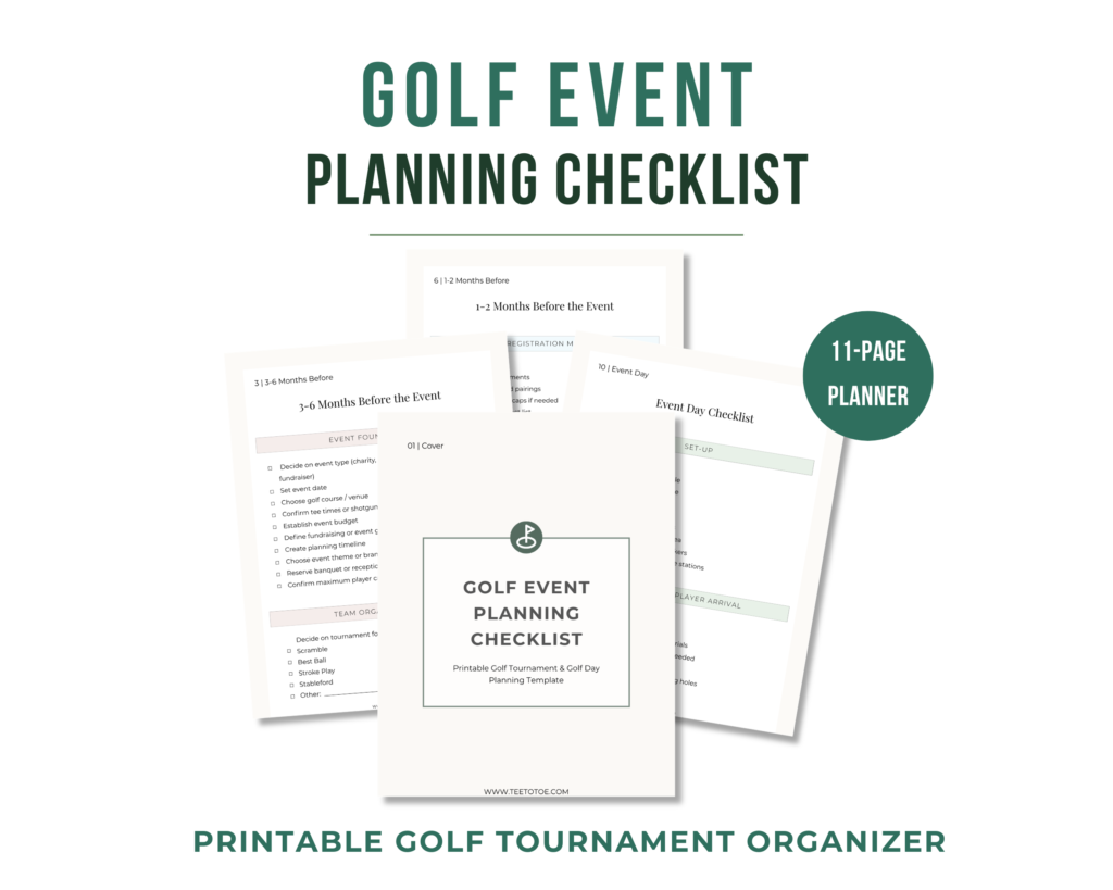 golf tournament planning checklist