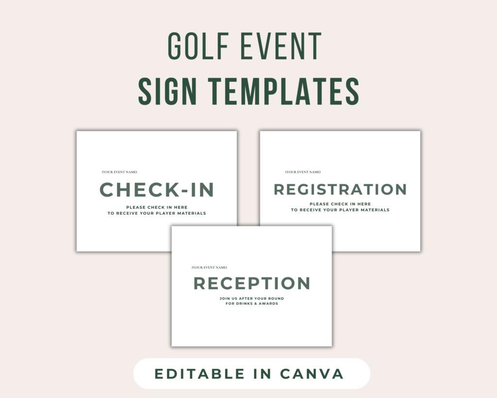 Golf Day Event Registration