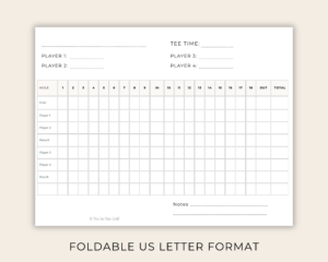 printable golf scorecards