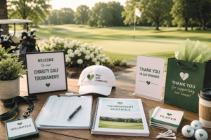 golf charity tournament checklist
