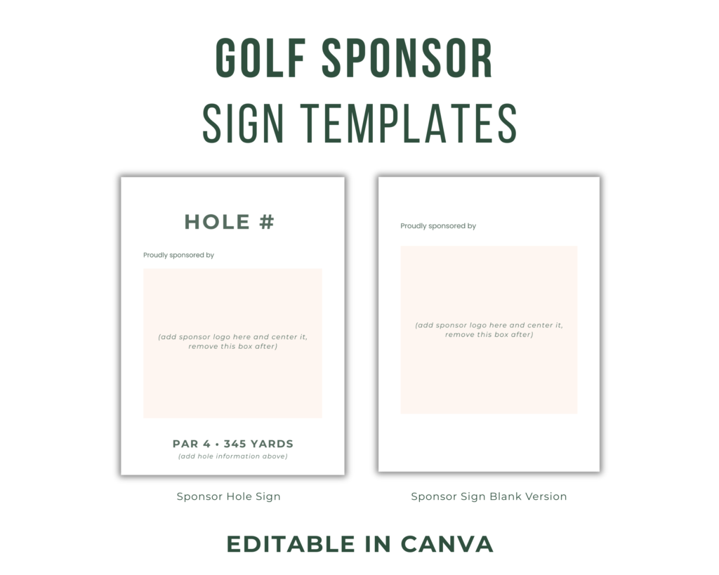 golf sponsor sign ideas