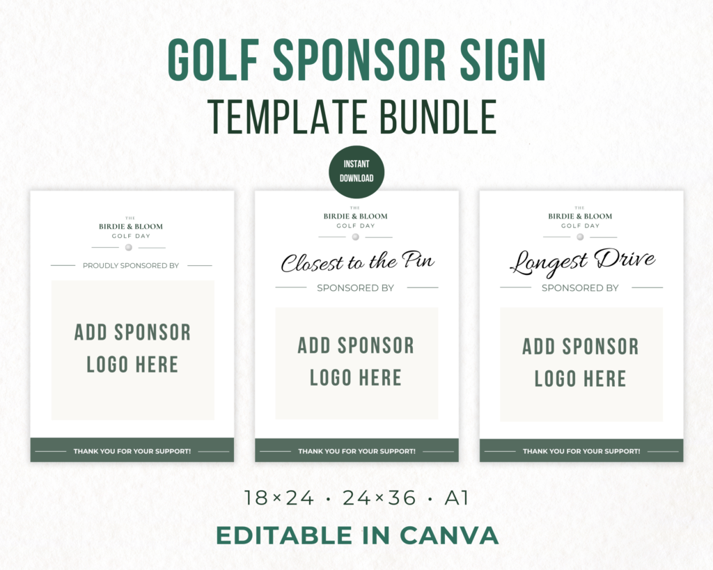 golf contest signage template