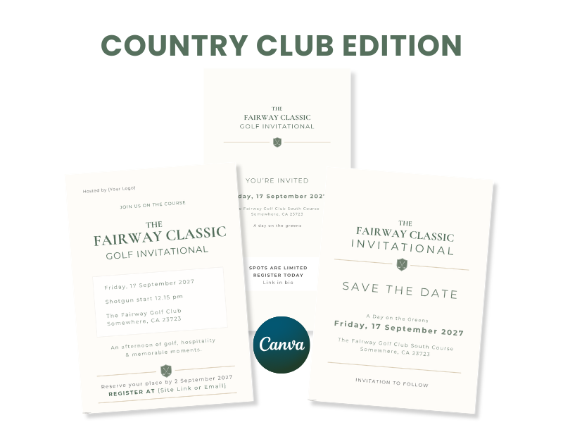 golf day invitation templates