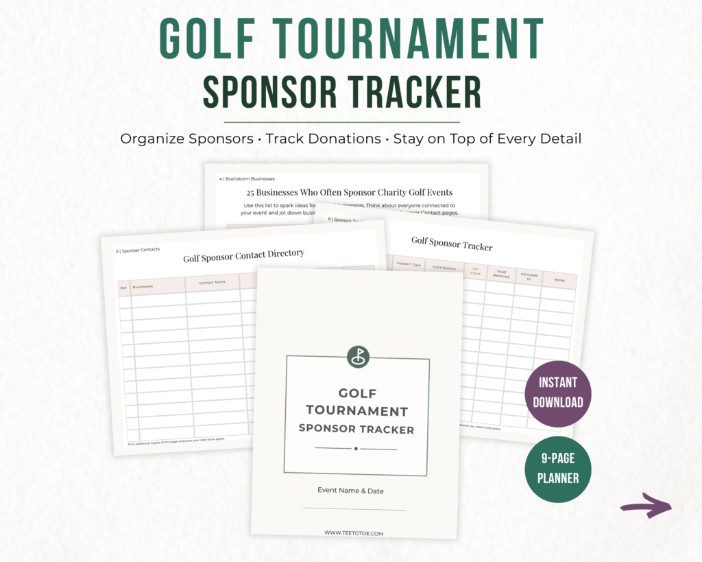 golf tournament sponsorship recognition