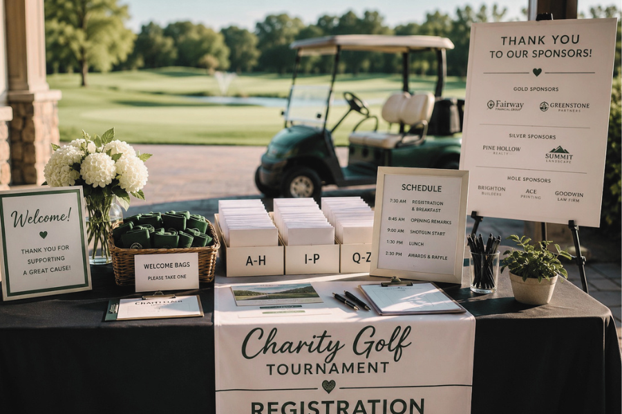 charity golf tournament registration
