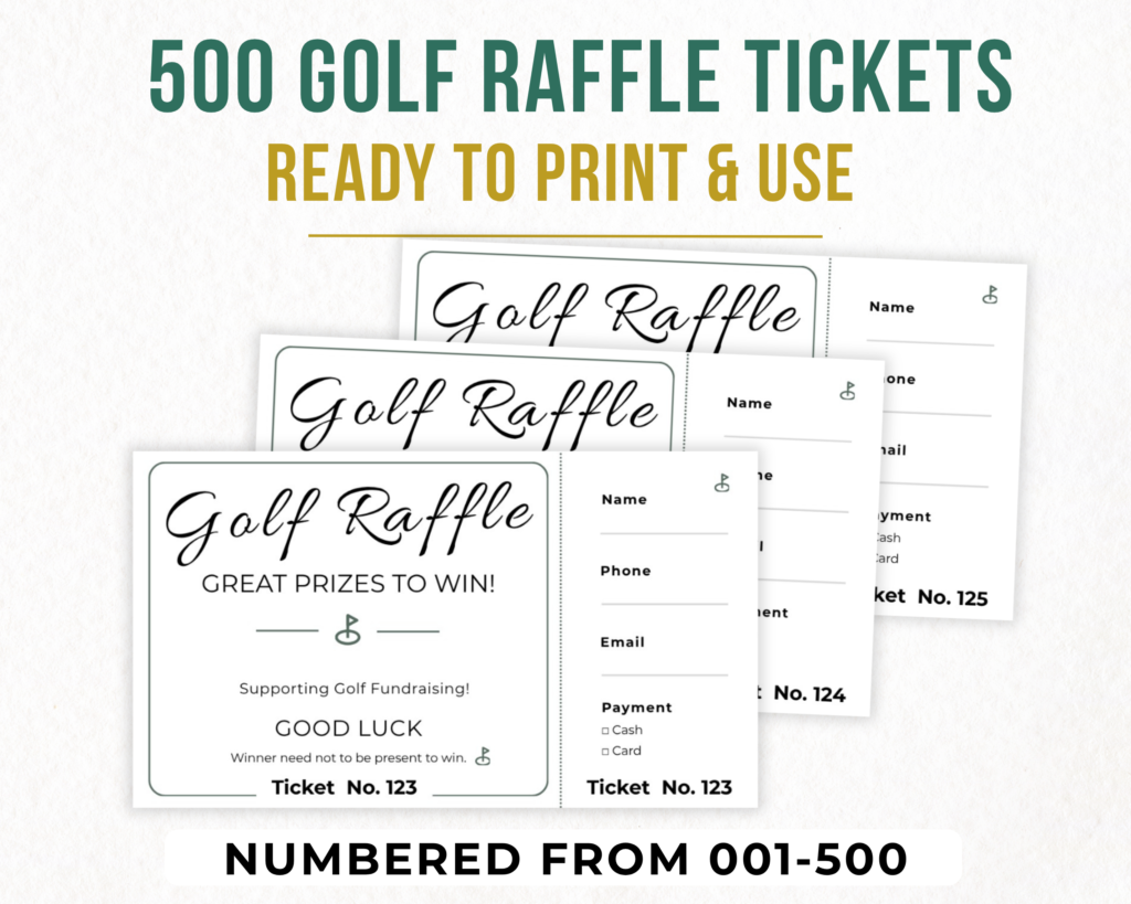 printable golf raffle tickets