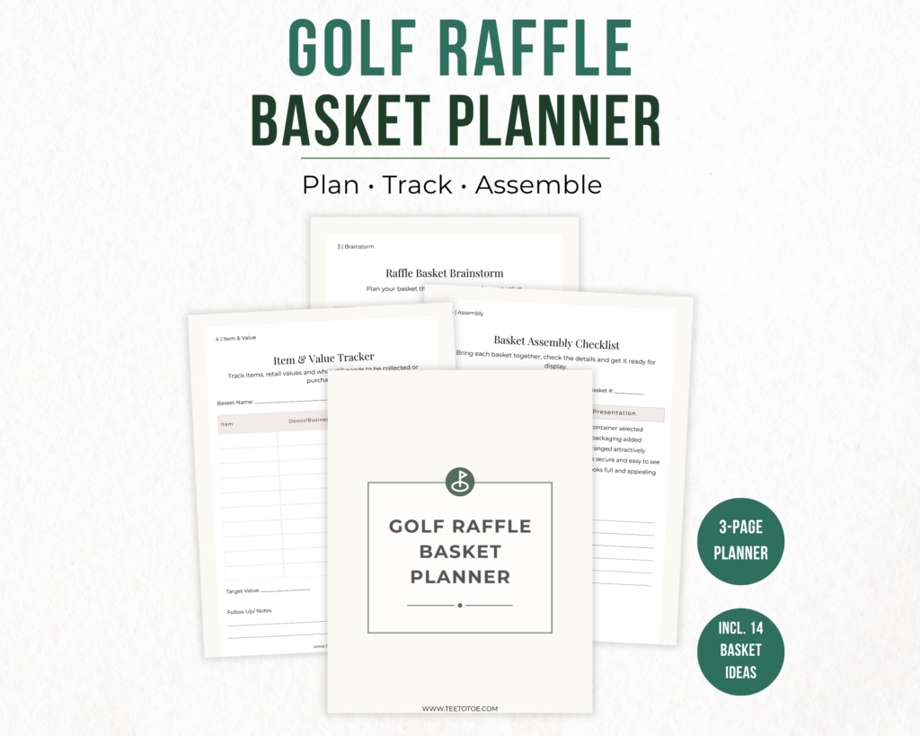 golf raffle basket planner