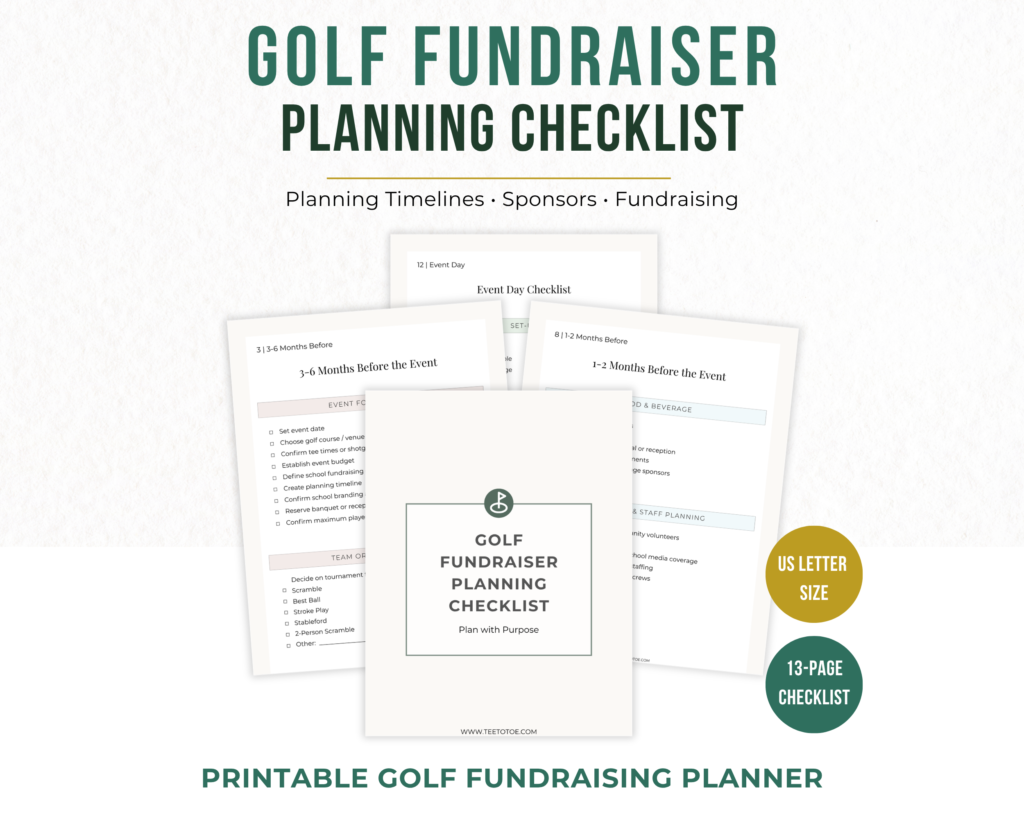 Golf Fundraiser Planning Checklist
