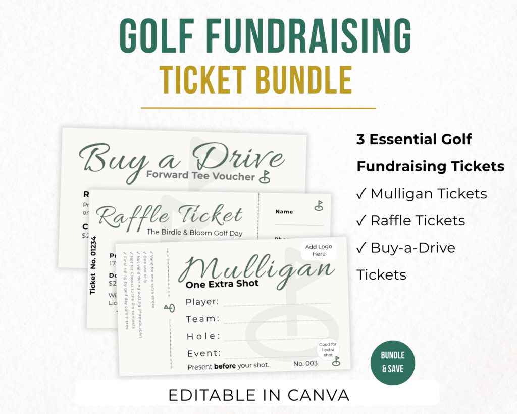 school golf fundraising ticket bundle