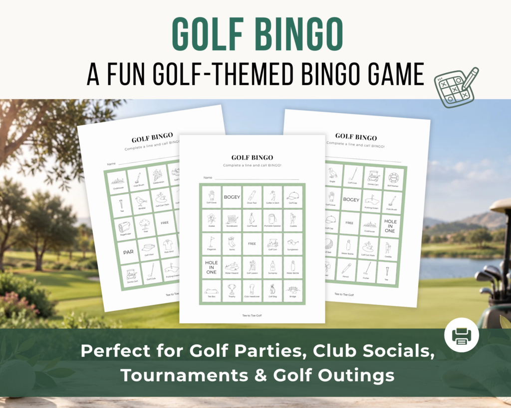 Printable Golf Bingo Game