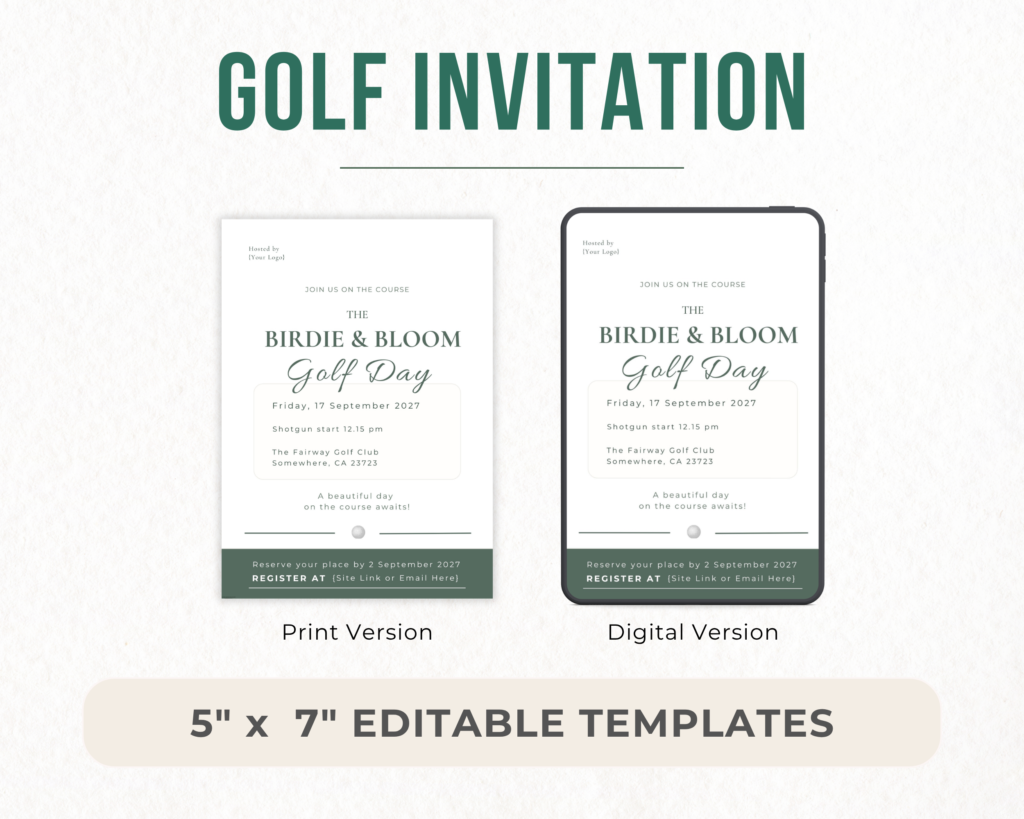 golf event invitations